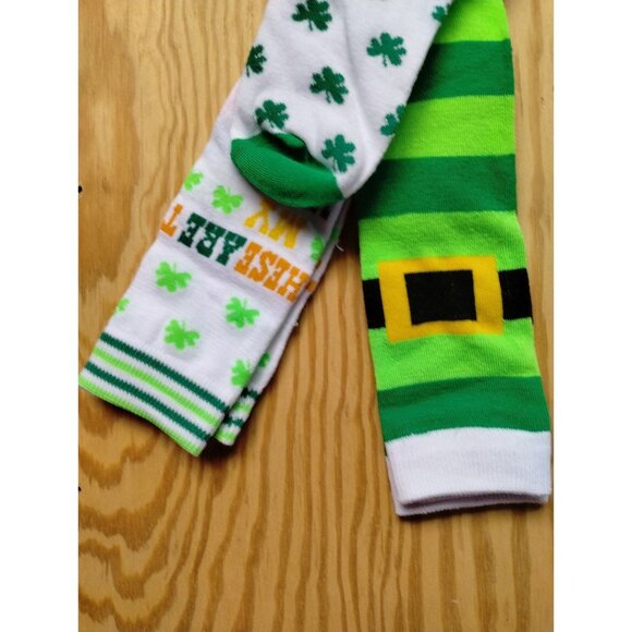 Leprechaun Socks St Patrick Day Shamrock & Horseshoe 2-Pack Collection - Picture 5 of 6